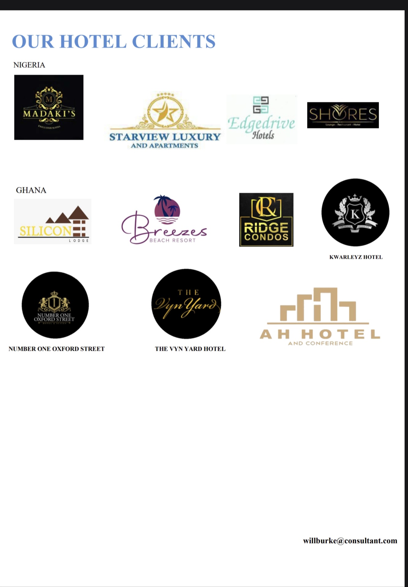 Bertins Supplies hotel clients in Nigeria and Ghana